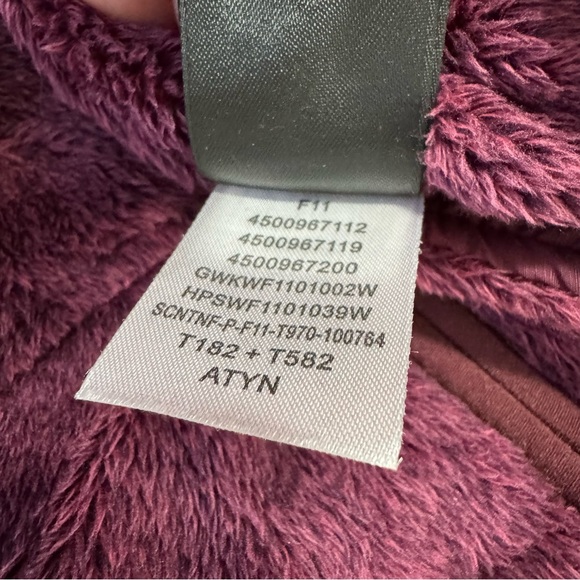 The North Face Women’s Reversible Vest Burgundy Full Zip Fur Jacket Sz Large - Picture 10 of 12